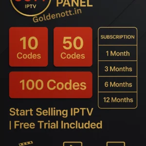 GOLDEN OTT / MAGNUM Panel – IPTV Reseller Panels Codes (10/50/100)